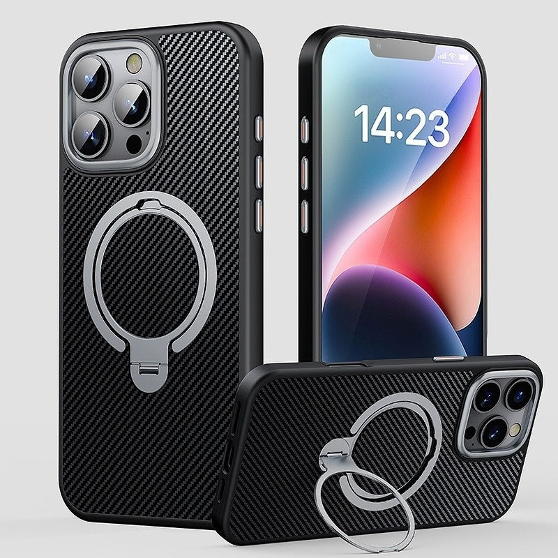 carbon fiber magsafe ring stand iphone 16 pro max magsafe phone case 2025

