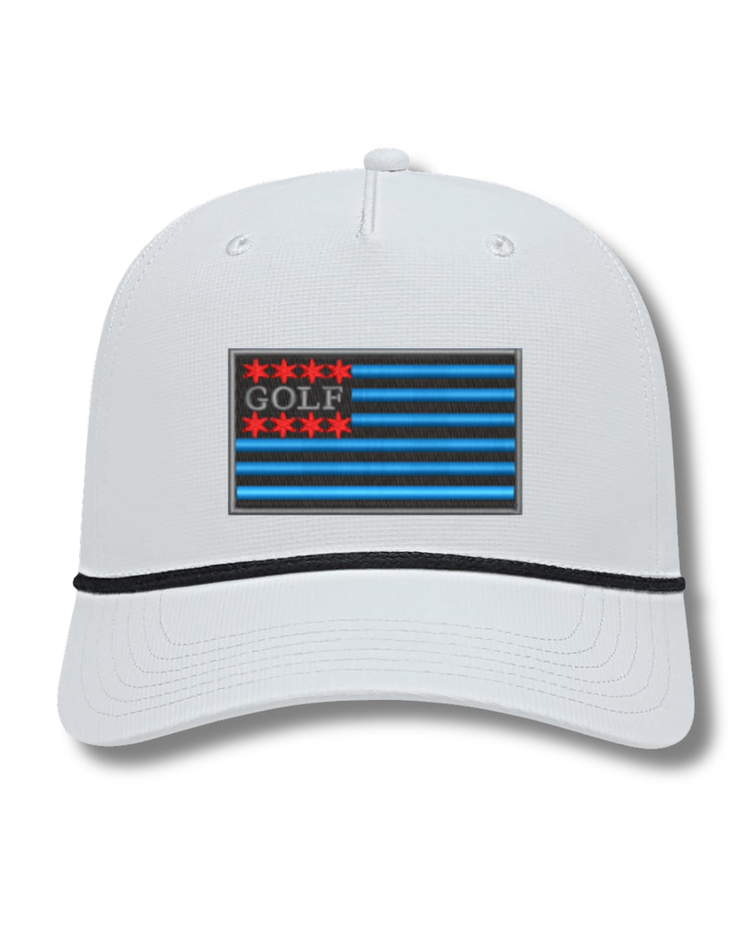 YOLO Golf Stars Stripes Flag Athletic Rope Cap